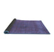 Sideview of Oriental Blue Industrial Rug, urb2236blu