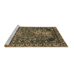 Sideview of Machine Washable Oriental Brown Industrial Rug, wshurb2237brn