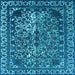 Square Oriental Light Blue Industrial Rug, urb2237lblu