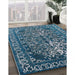 Machine Washable Industrial Modern Koi Blue Rug in a Family Room, wshurb2237