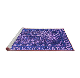 Sideview of Machine Washable Oriental Purple Industrial Area Rugs, wshurb2237pur