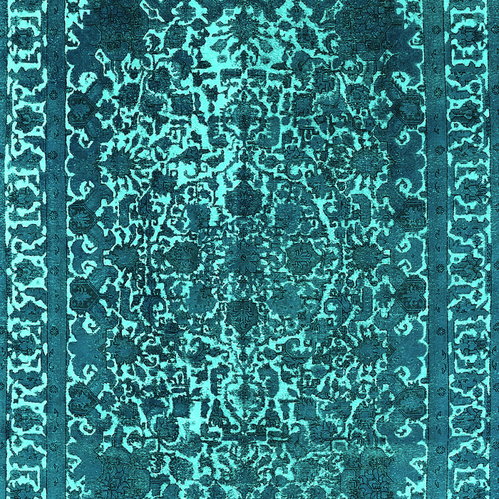 Oriental Turquoise Industrial Rug, urb2237turq