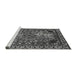 Sideview of Machine Washable Oriental Gray Industrial Rug, wshurb2237gry