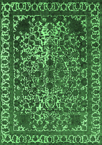 Oriental Emerald Green Industrial Rug, urb2237emgrn