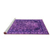 Sideview of Machine Washable Oriental Pink Industrial Rug, wshurb2237pnk