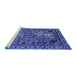 Sideview of Machine Washable Oriental Blue Industrial Rug, wshurb2237blu