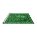 Sideview of Machine Washable Oriental Green Industrial Area Rugs, wshurb2237grn