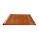 Sideview of Machine Washable Industrial Modern Orange Red Orange Rug, wshurb2238