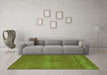 Machine Washable Oriental Green Industrial Area Rugs in a Living Room,, wshurb2238grn