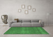 Machine Washable Oriental Emerald Green Industrial Area Rugs in a Living Room,, wshurb2238emgrn