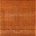 Square Mid-Century Modern Orange Red Orange Oriental Rug, urb2238