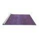 Sideview of Machine Washable Oriental Blue Industrial Rug, wshurb2238blu