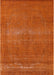 Mid-Century Modern Orange Red Orange Oriental Rug, urb2238