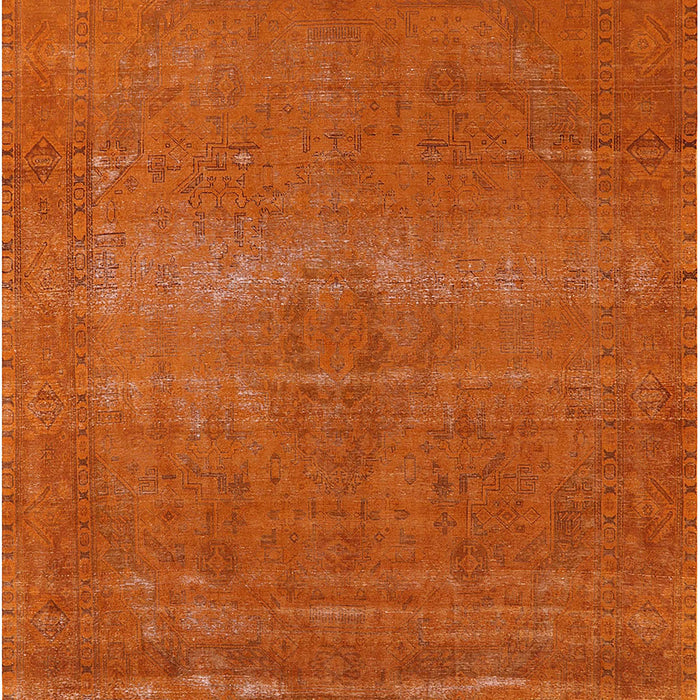 Mid-Century Modern Orange Red Orange Oriental Rug, urb2238