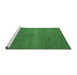 Sideview of Machine Washable Oriental Emerald Green Industrial Area Rugs, wshurb2238emgrn