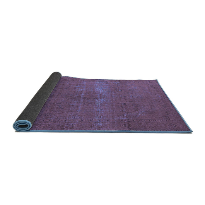 Sideview of Oriental Blue Industrial Rug, urb2238blu