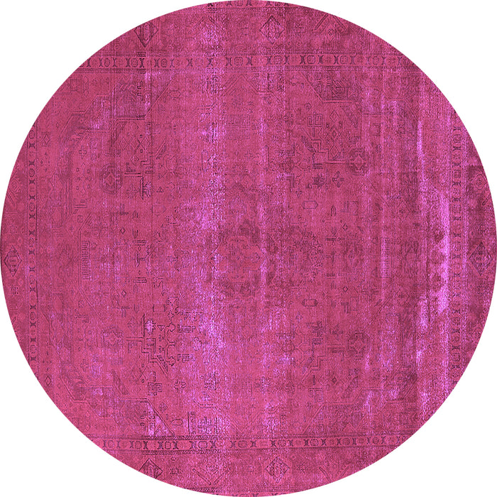 Round Oriental Purple Industrial Rug, urb2238pur
