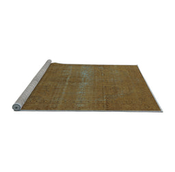 Sideview of Machine Washable Oriental Light Blue Industrial Rug, wshurb2238lblu