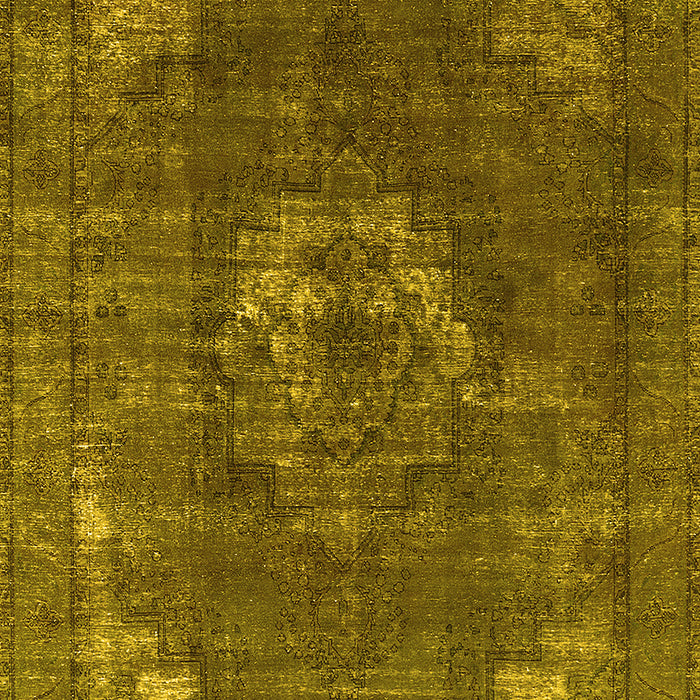 Machine Washable Persian Yellow Bohemian Rug, wshurb2239yw