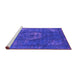 Sideview of Machine Washable Persian Purple Bohemian Area Rugs, wshurb2239pur