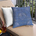 Front View of Mid-Century Modern Urban Square Sapphire Blue Throw Pillow, 18 inch by 18 inch, pwurb2239
