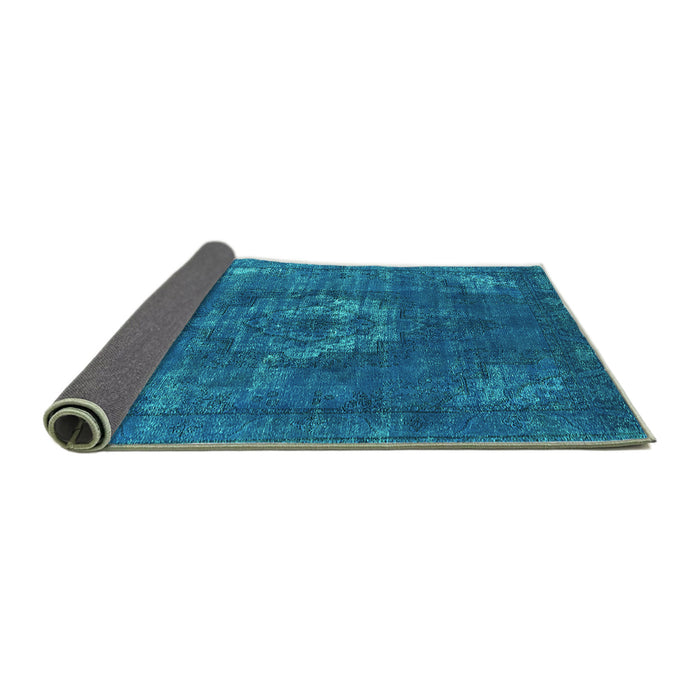 Sideview of Persian Turquoise Bohemian Rug, urb2239turq