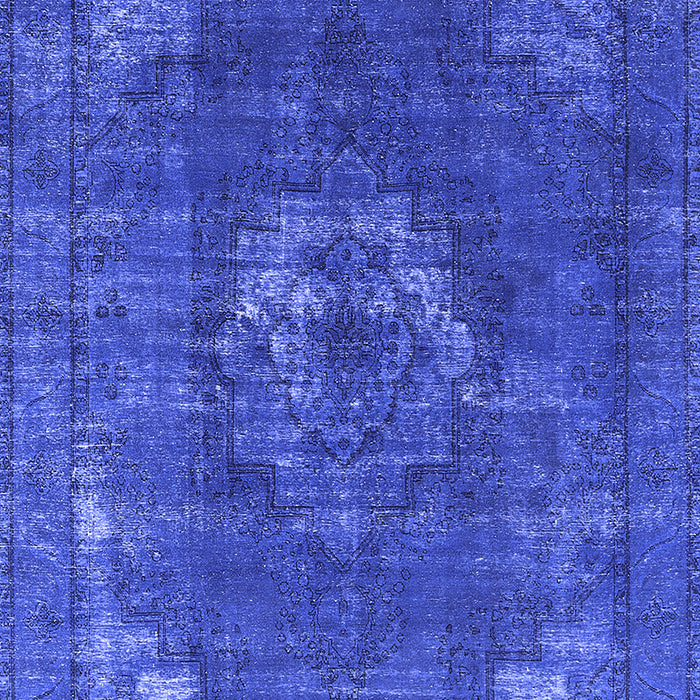 Machine Washable Persian Blue Bohemian Rug, wshurb2239blu