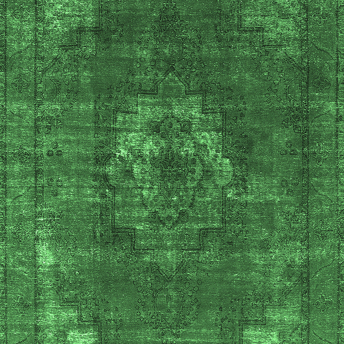 Machine Washable Persian Emerald Green Bohemian Area Rugs, wshurb2239emgrn