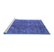 Sideview of Machine Washable Oriental Blue Industrial Rug, wshurb2240blu