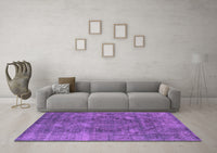 Machine Washable Oriental Purple Industrial Rug, wshurb2240pur