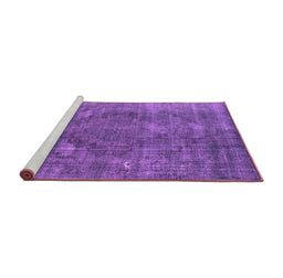 Sideview of Machine Washable Oriental Purple Industrial Area Rugs, wshurb2240pur