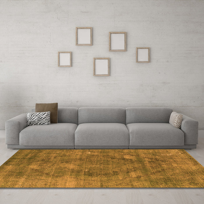 Machine Washable Oriental Orange Industrial Area Rugs in a Living Room, wshurb2240org