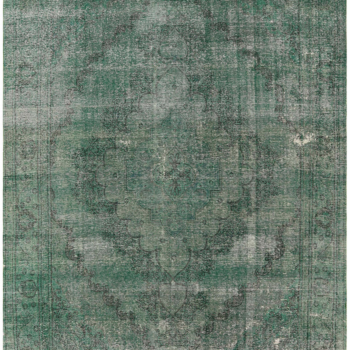 Mid-Century Modern Green Oriental Rug, urb2240