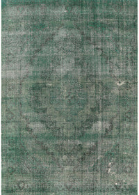 Machine Washable Industrial Modern Green Rug, wshurb2240