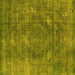 Square Machine Washable Oriental Yellow Industrial Rug, wshurb2240yw