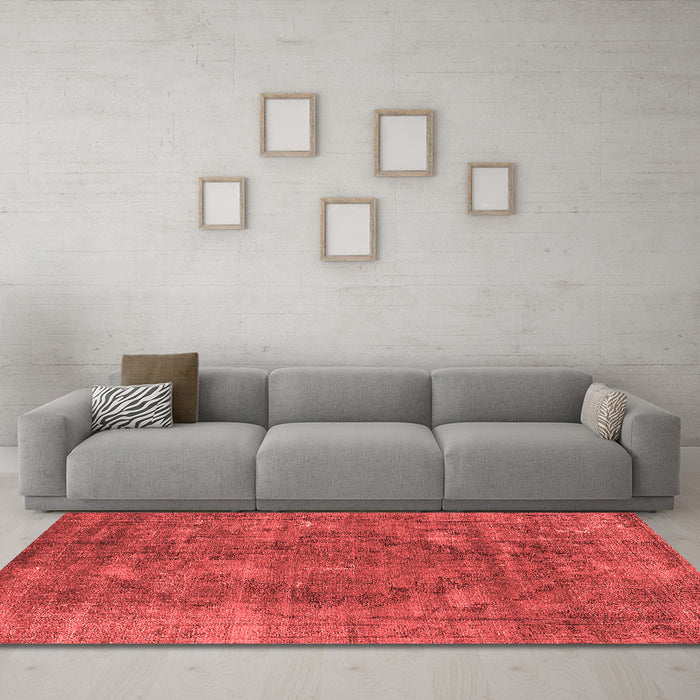 Industrial Red Washable Rugs