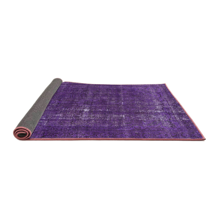 Sideview of Mid-Century Modern Purple Persian Rug, urb2241