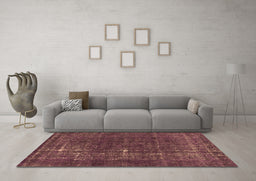 Machine Washable Persian Brown Bohemian Rug in a Living Room,, wshurb2241brn