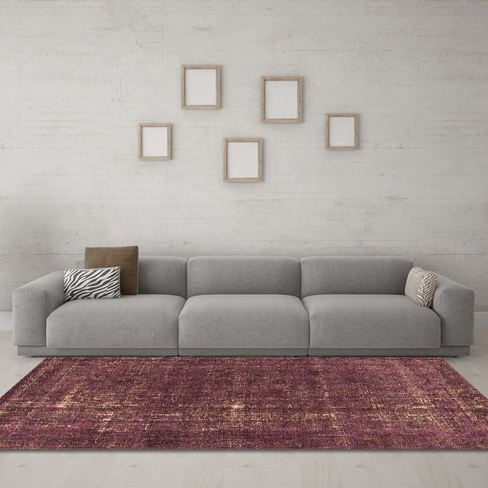 Machine Washable Persian Brown Bohemian Rug in a Living Room,, wshurb2241brn