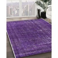 Mid-Century Modern Purple Persian Rug, urb2241