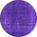 Round Persian Purple Bohemian Rug, urb2241pur