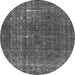 Round Persian Gray Bohemian Rug, urb2241gry