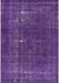 Machine Washable Industrial Modern Purple Flower Purple Rug, wshurb2241