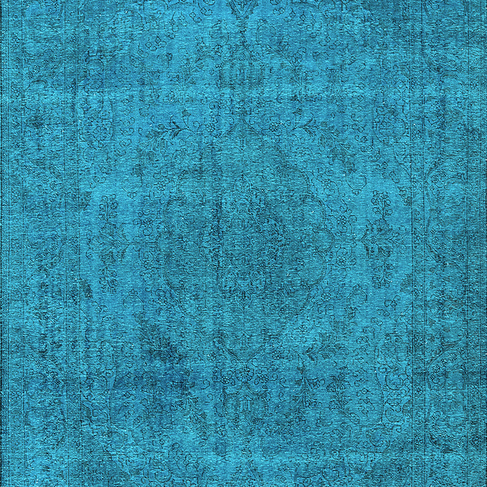 Machine Washable Oriental Light Blue Industrial Rug, wshurb2242lblu