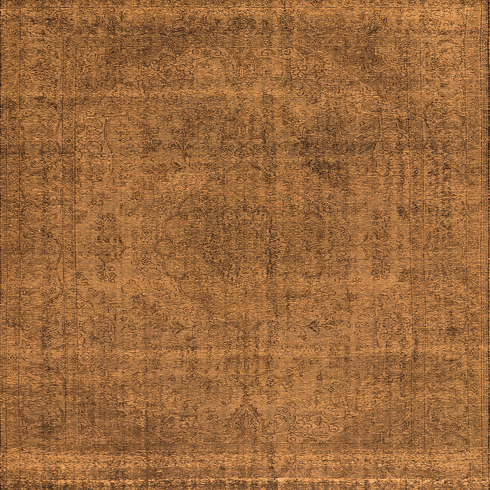 Square Oriental Orange Industrial Rug, urb2242org