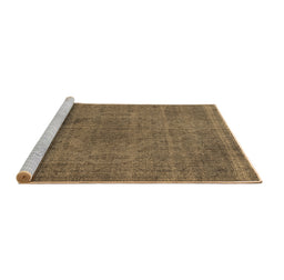 Sideview of Machine Washable Oriental Brown Industrial Rug, wshurb2242brn