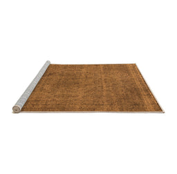 Sideview of Machine Washable Oriental Orange Industrial Area Rugs, wshurb2242org