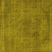 Square Oriental Yellow Industrial Rug, urb2242yw