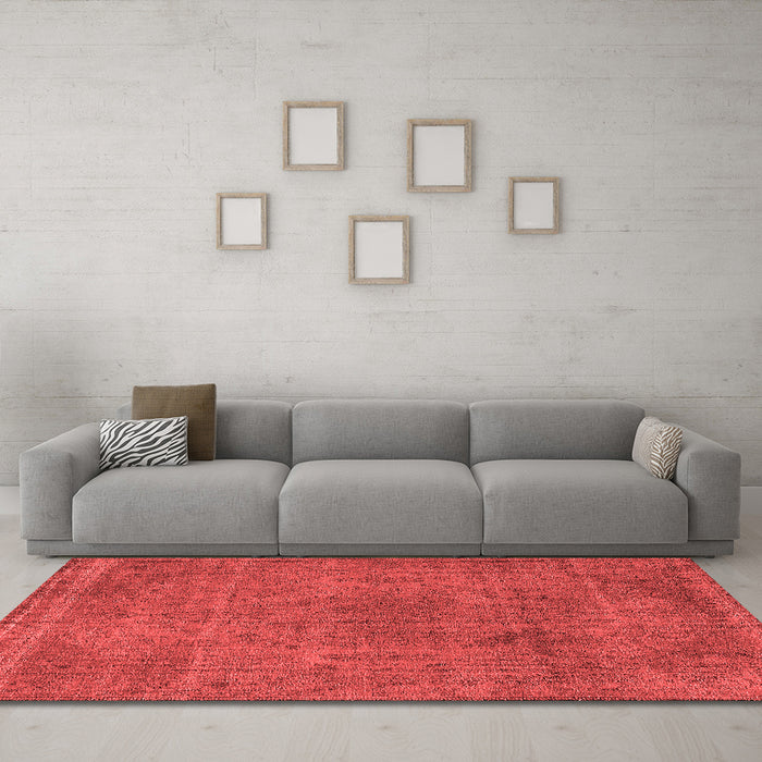 Industrial Red Washable Rugs