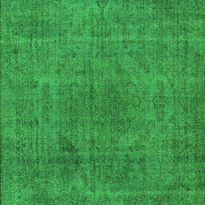 Machine Washable Oriental Green Industrial Area Rugs, wshurb2242grn